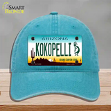 Arizona Kokopelli Novelty License Plate Hat Unconstructed Cotton / Lake Blue