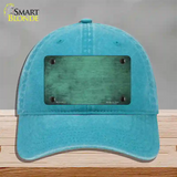 Mint Oil Rubbed Solid Novelty License Plate Hat Unconstructed Cotton / Lake Blue