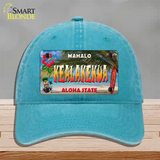 Kealakekua Hawaii State Novelty License Plate Hat Unconstructed Cotton / Lake Blue