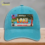 Laki Hawaii State Novelty License Plate Hat Unconstructed Cotton / Lake Blue