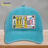 Attitude License Plate Art Wood Novelty License Plate Hat Unconstructed Cotton / Lake Blue