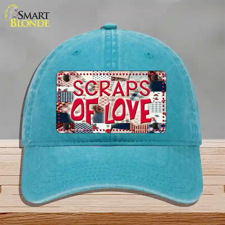 Scraps Of Love Novelty License Plate Hat Unconstructed Cotton / Lake Blue