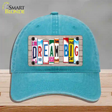 Dream Big Wood License Plate Art Novelty License Plate Hat Unconstructed Cotton / Lake Blue