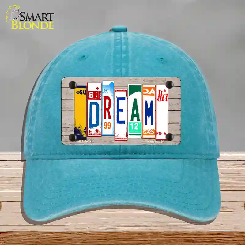 Dream Wood License Plate Art Novelty License Plate Hat Unconstructed Cotton / Lake Blue