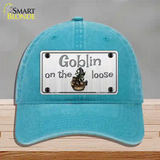 Goblin On The Loose Novelty License Plate Hat Unconstructed Cotton / Lake Blue