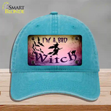 Im A Bad Witch Novelty License Plate Hat Unconstructed Cotton / Lake Blue