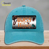 Bugs & Hisses Novelty License Plate Hat Unconstructed Cotton / Lake Blue