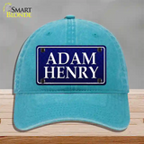 Adam Henry Novelty License Plate Hat Unconstructed Cotton / Lake Blue