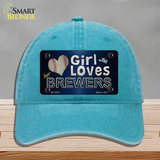 This Girl Loves Her Brewers Novelty License Plate Hat Unconstructed Cotton / Lake Blue