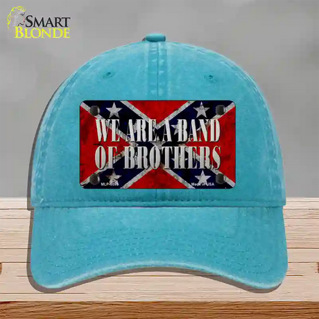 Band Of Brothers Novelty License Plate Hat Unconstructed Cotton / Lake Blue