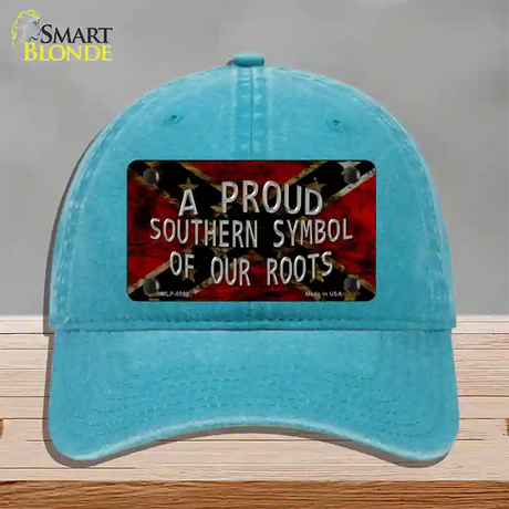 Symbol Of Our Roots Novelty License Plate Hat Unconstructed Cotton / Lake Blue