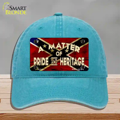 Matter Of Pride Novelty License Plate Hat Unconstructed Cotton / Lake Blue