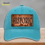 Historic Novelty License Plate Hat Unconstructed Cotton / Lake Blue