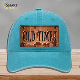 Old Timer Novelty License Plate Hat Unconstructed Cotton / Lake Blue