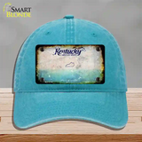 Kentucky Rusty Blank Novelty License Plate Hat Unconstructed Cotton / Lake Blue