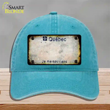 Quebec Rusty Blank Novelty License Plate Hat Unconstructed Cotton / Lake Blue