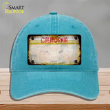 California Golden State Plate Rusty Blank Novelty License Plate Hat Unconstructed Cotton / Lake Blue