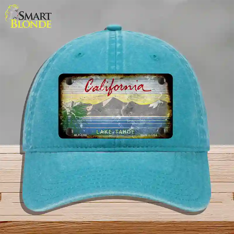 California Lake Tahoe Rusty Blank Novelty License Plate Hat Unconstructed Cotton / Lake Blue