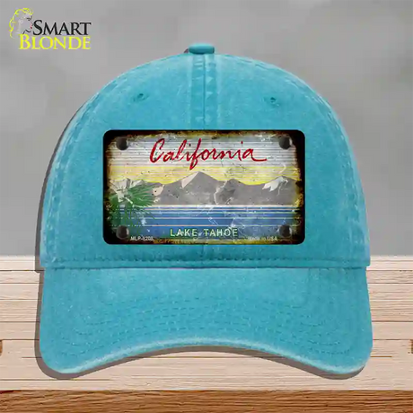 California Lake Tahoe Rusty Blank Novelty License Plate Hat Unconstructed Cotton / Lake Blue