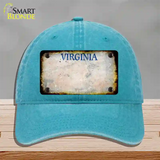 Virginia Old Dominion Rusty Blank Novelty License Plate Hat Unconstructed Cotton / Lake Blue