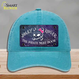 The Pirate Next Door Novelty License Plate Hat Unconstructed Cotton / Lake Blue