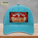 Buttwiser Beer Girls Vintage Novelty License Plate Hat Unconstructed Cotton / Lake Blue