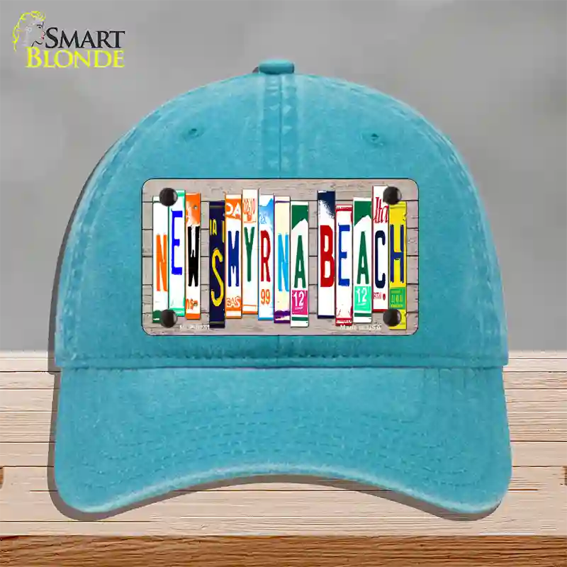 New Smyrna Beach Plate Art Novelty License Plate Hat Unconstructed Cotton / Lake Blue