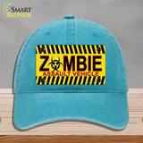 Zombie Assault Vehicle Novelty License Plate Hat Unconstructed Cotton / Lake Blue