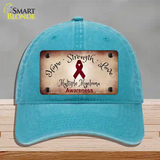 Multiple Myeloma Cancer Ribbon Novelty License Plate Hat Unconstructed Cotton / Lake Blue