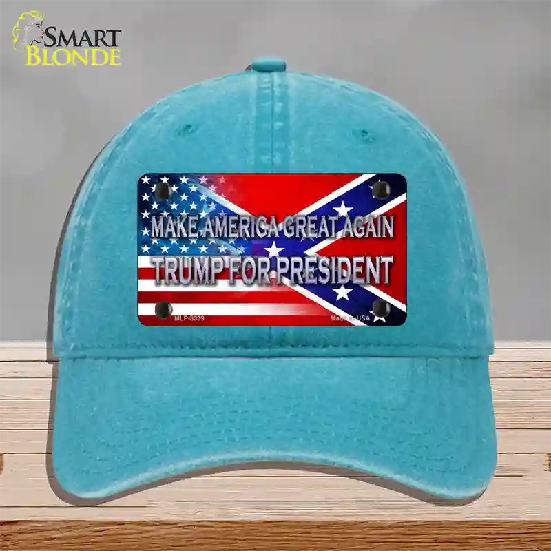 Make America Great Again Novelty License Plate Hat Unconstructed Cotton / Lake Blue