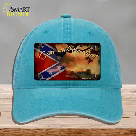 Gone With The Wind Novelty License Plate Hat Unconstructed Cotton / Lake Blue