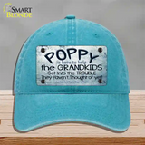 Poppy Is Here To Help Novelty License Plate Hat Unconstructed Cotton / Lake Blue