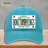 Bonita Springs Florida Novelty License Plate Hat Unconstructed Cotton / Lake Blue