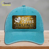 This Girl Loves Her Bruins Novelty License Plate Hat Unconstructed Cotton / Lake Blue