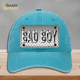 Bad Boy Diamond Novelty License Plate Hat Unconstructed Cotton / Lake Blue