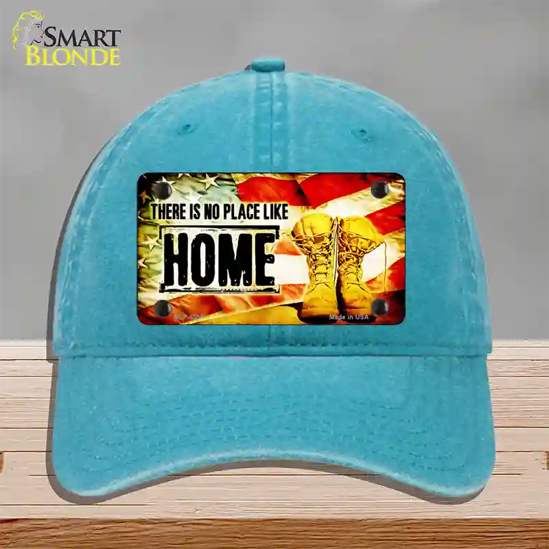 There Is No Place Like Home Novelty License Plate Hat Unconstructed Cotton / Lake Blue