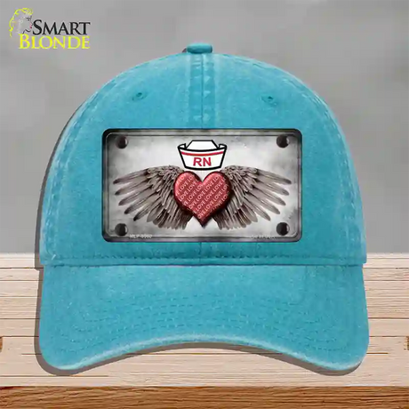 Love RN Novelty License Plate Hat Unconstructed Cotton / Lake Blue