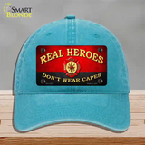 Real Heroes Red Novelty License Plate Hat Unconstructed Cotton / Lake Blue