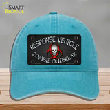 Response Vehicle Novelty License Plate Hat Unconstructed Cotton / Lake Blue