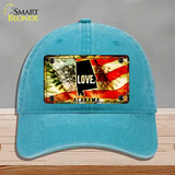 Alabama Love Novelty License Plate Hat Unconstructed Cotton / Lake Blue