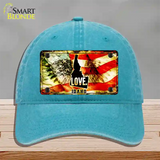 Idaho Love Novelty License Plate Hat Unconstructed Cotton / Lake Blue