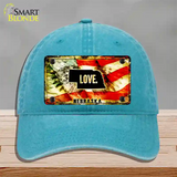 Nebraska Love Novelty License Plate Hat Unconstructed Cotton / Lake Blue