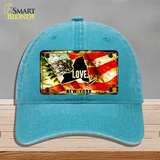 New York Love Novelty License Plate Hat Unconstructed Cotton / Lake Blue