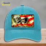 North Carolina Love Novelty License Plate Hat Unconstructed Cotton / Lake Blue