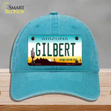 Gilbert Arizona Novelty License Plate Hat Unconstructed Cotton / Lake Blue