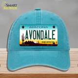 Avondale Arizona Novelty License Plate Hat Unconstructed Cotton / Lake Blue