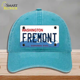 Fremont Washington Novelty License Plate Hat Unconstructed Cotton / Lake Blue