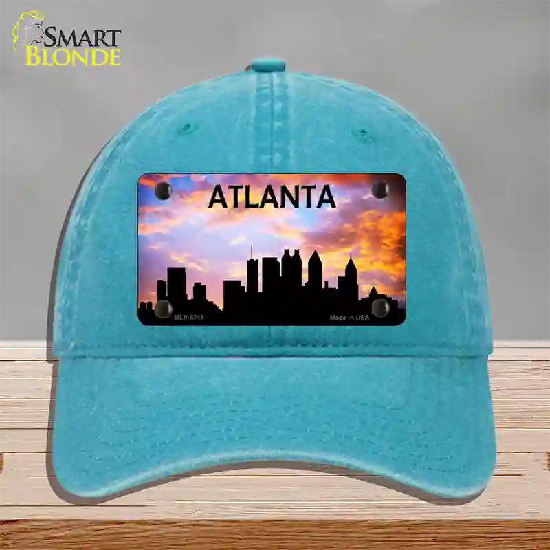 Atlanta Silhouette Novelty License Plate Hat Unconstructed Cotton / Lake Blue