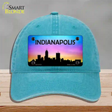 Indianapolis Silhouette Novelty License Plate Hat Unconstructed Cotton / Lake Blue