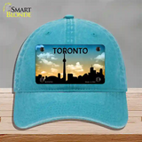 Toronto Silhouette Novelty License Plate Hat Unconstructed Cotton / Lake Blue